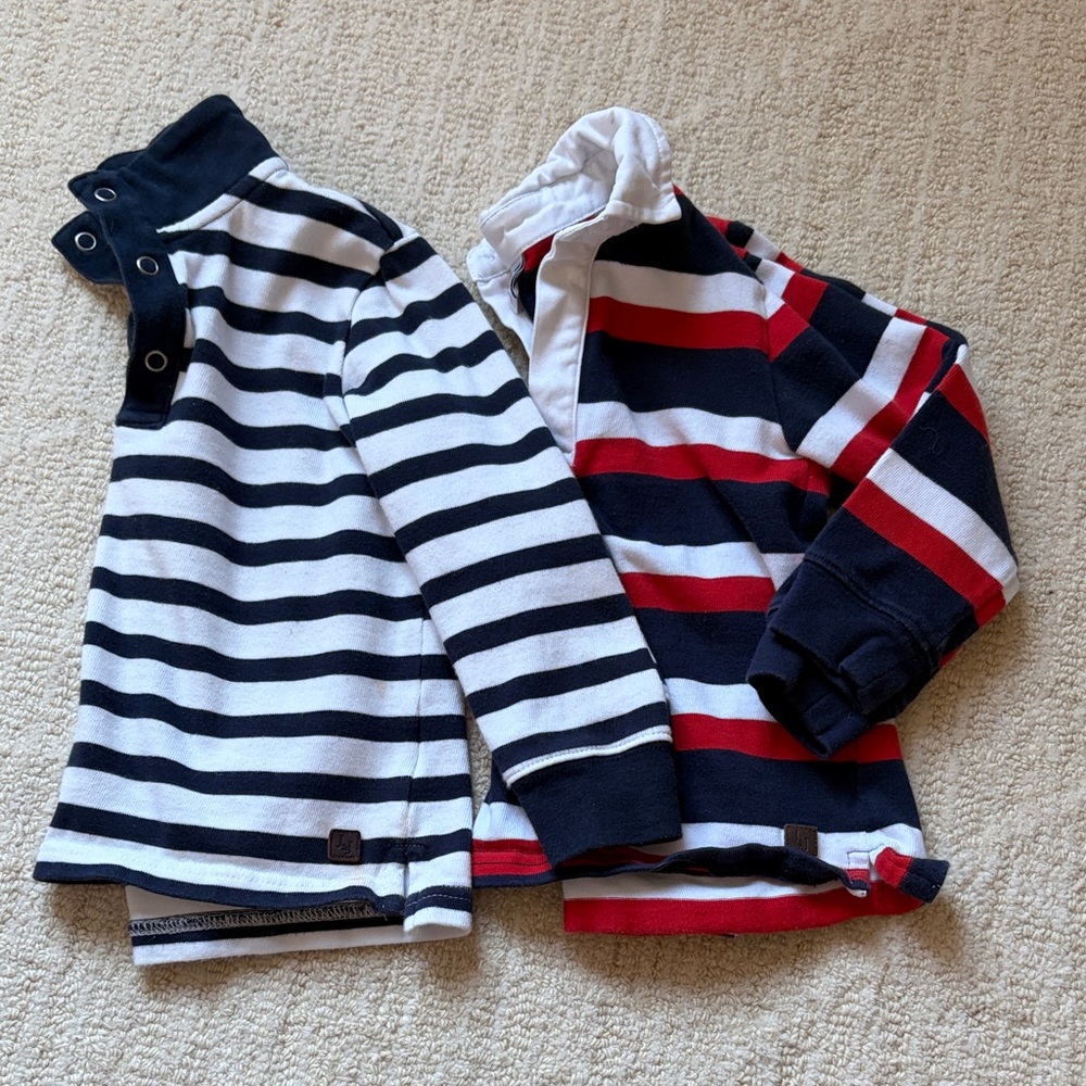 Janie and jack set of two polo rugby shirt stripes